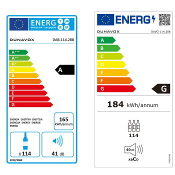 Dunavox vinski frižider potpuno ugradni trozonski DAVG-114.288DB.TO